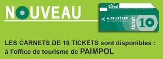 Tickets Tibus en vente à l'Office de Tourisme Tickets Tibus en vente à l'Office de Tourisme